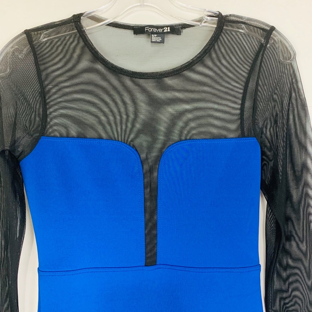 Forever 21 Black Blue party cocktail dress - Picture 6 of 10